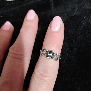 Floral Silver Ring